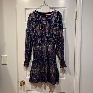 Lilly Pulitzer Navy Shimmer Long Sleeve dress